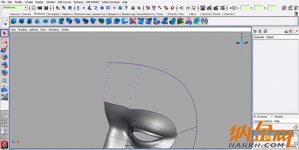maya nurbs制作高精度生物模型詳解 飛特網(wǎng) maya建模教程