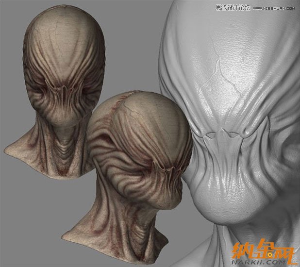 3DMAX制作手拿外星布娃娃的外星人教程,PS教程,思緣教程網