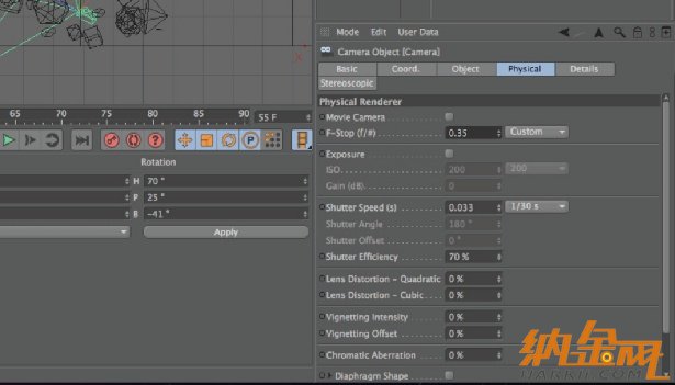 cinema 4d制作真實景深效果 cinema 4d教程